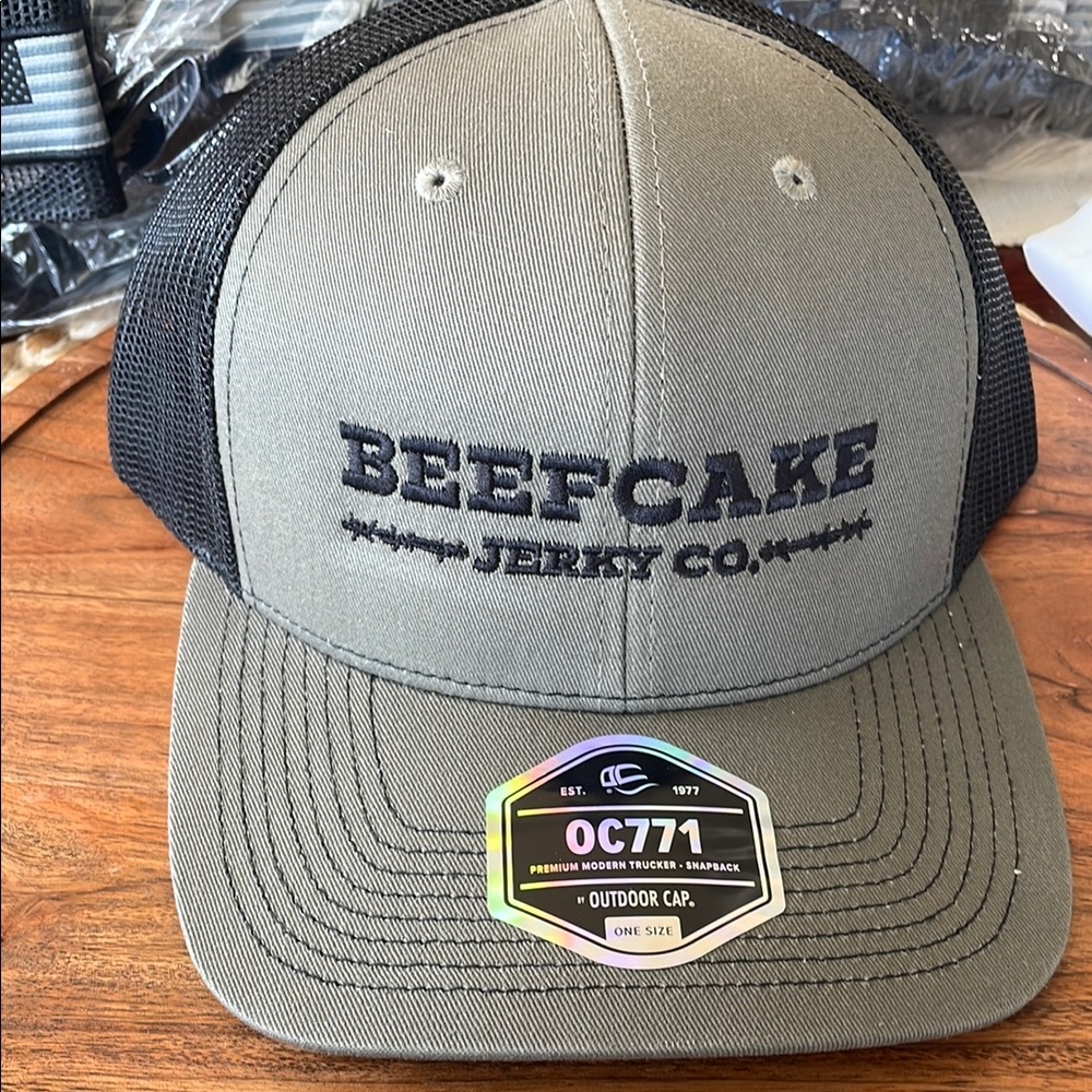 Beefcake Jersey Co. Gray and Black Cap